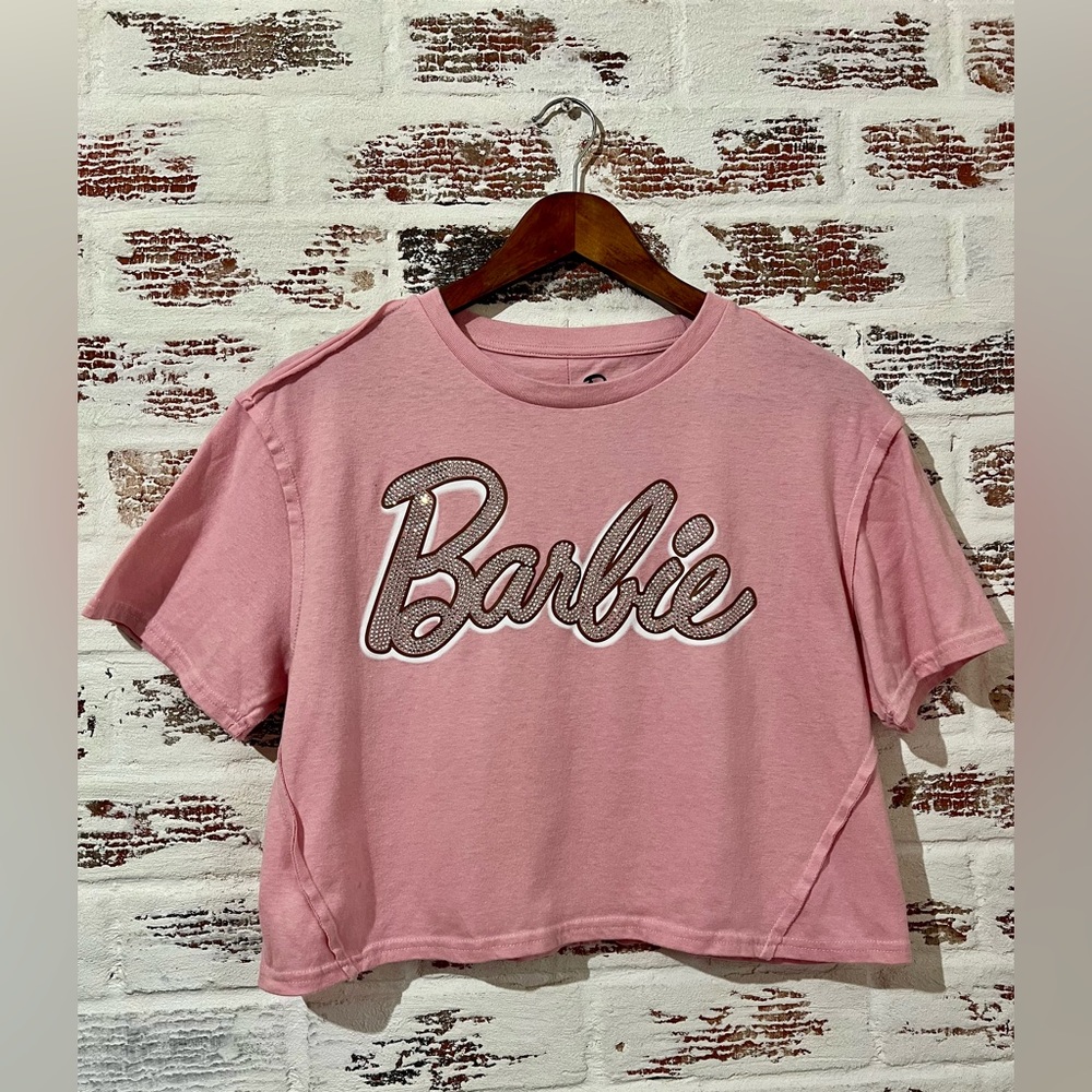 Barbie Pink Cropped Logo Tee - Women’s Casual Top